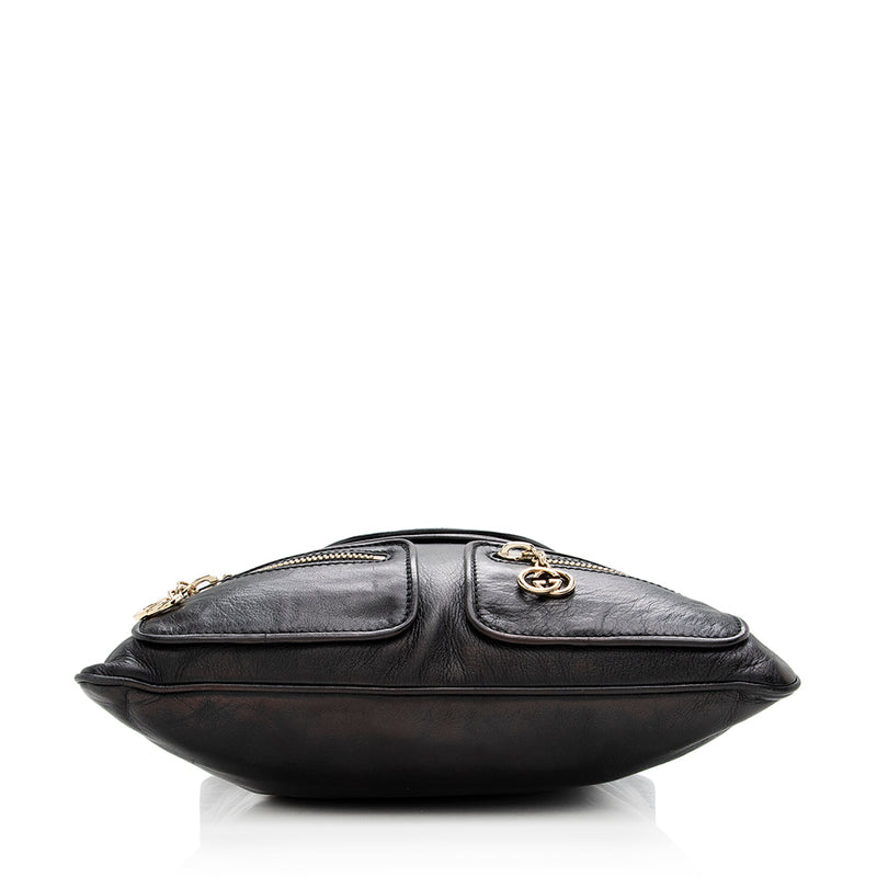 Gucci Leather Britt Messenger Bag (SHF-18750)