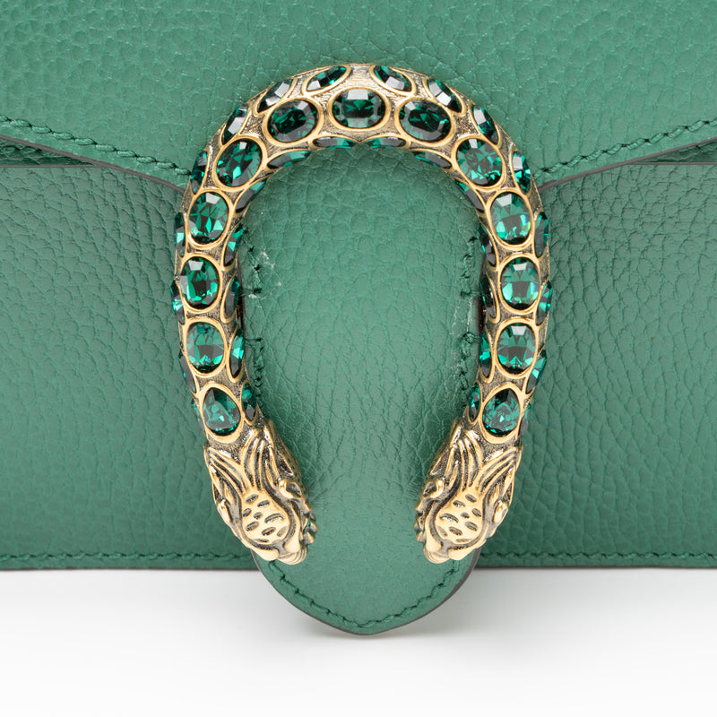 Gucci Leather Crystal Dionysus Small Shoulder Bag (SHF-23496)