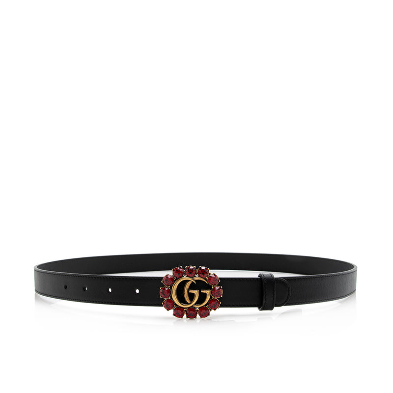 Gucci Leather Crystal GG Belt - Size 38 / 95 (SHF-21579) – LuxeDH