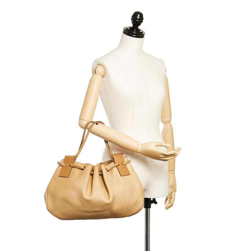 Gucci Leather Drawstring Tote Bag (SHG-26998)