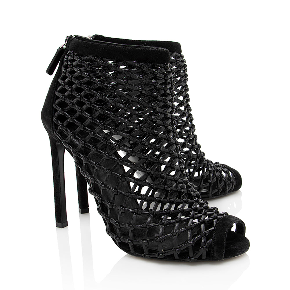 Gucci Leather Eline Cage Booties - Size 6.5 / 36.5 (SHF-18763)