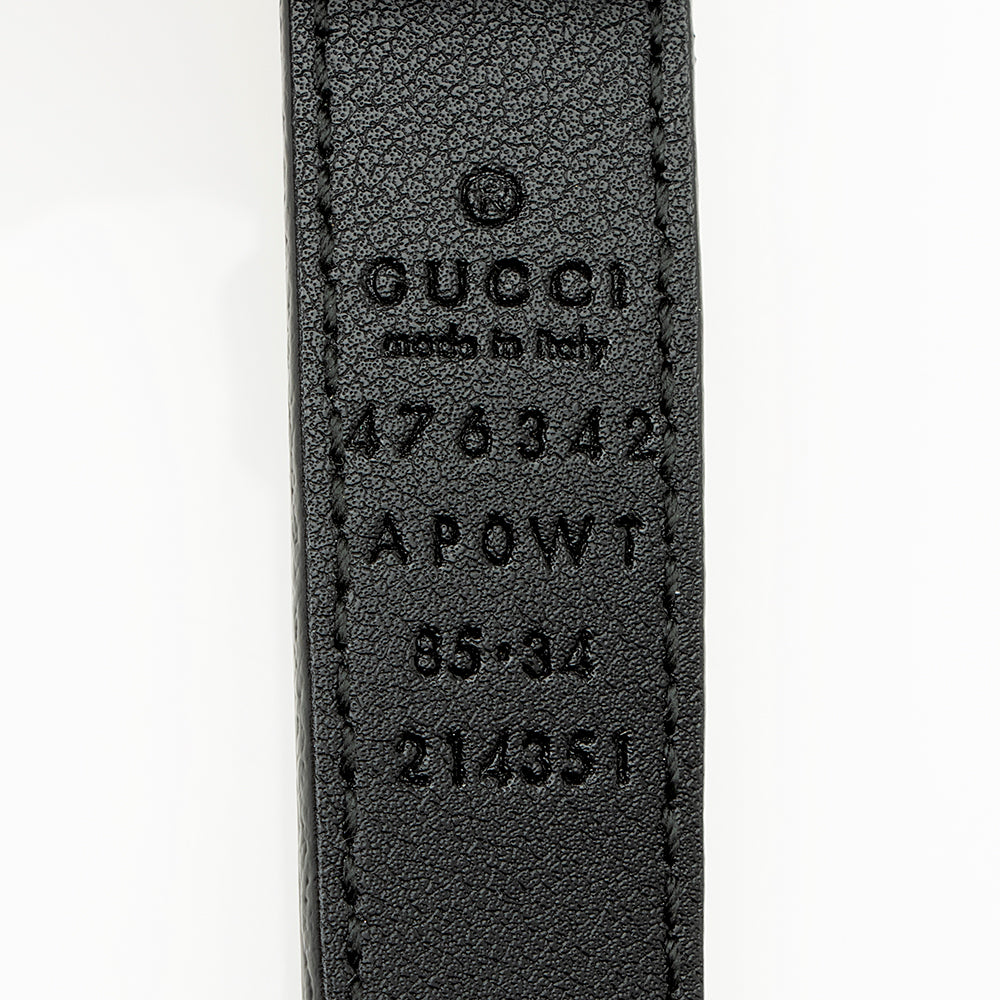 Gucci Leather Faux Pearl GG Belt - Size 34 / 85 (SHF-21740)