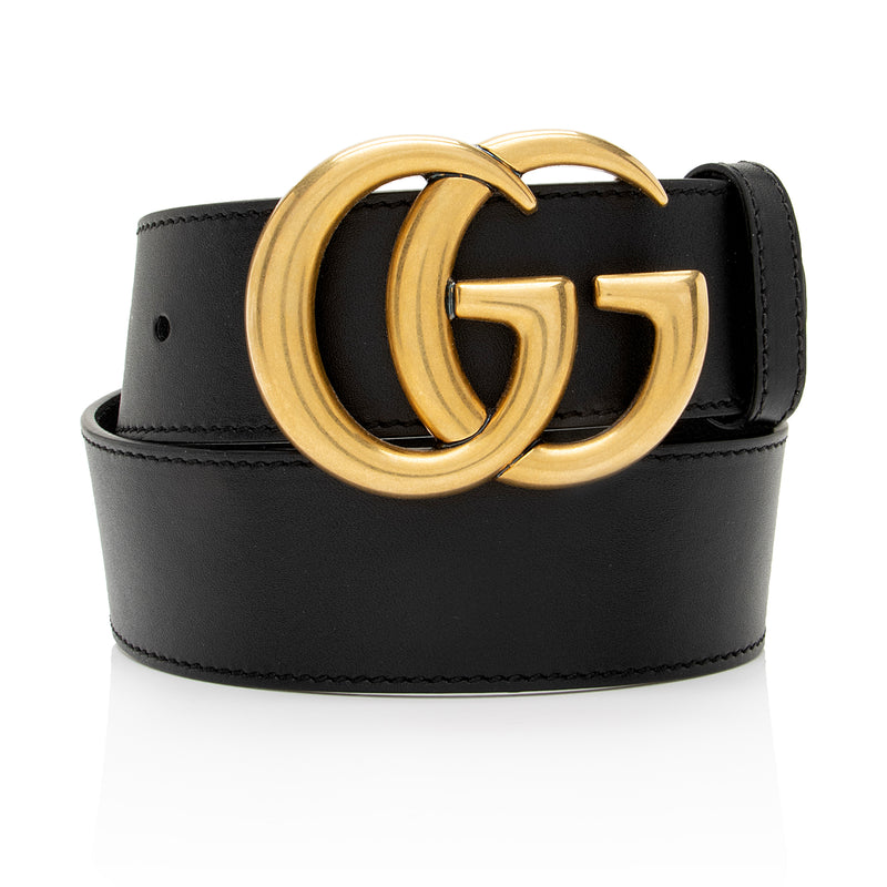 Louis Vuitton Monogram Square Buckle Belt with Gold Hardware- Size 35