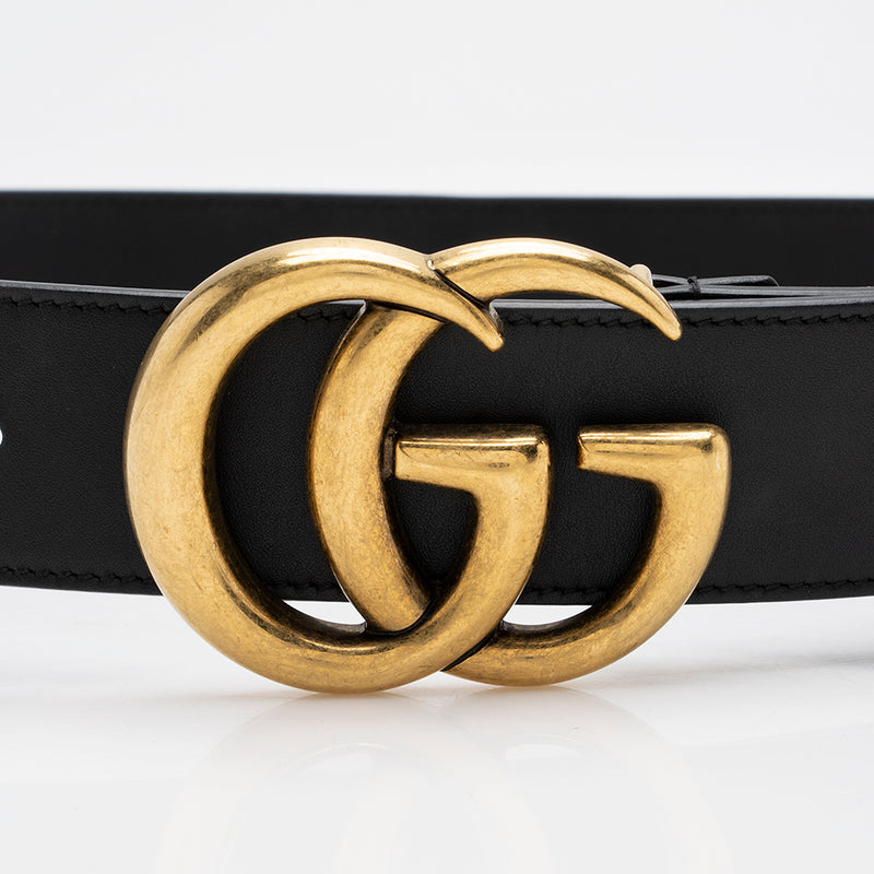 Gucci Leather GG Marmont Belt - Size 28 / 70 (SHF-mq18kD)
