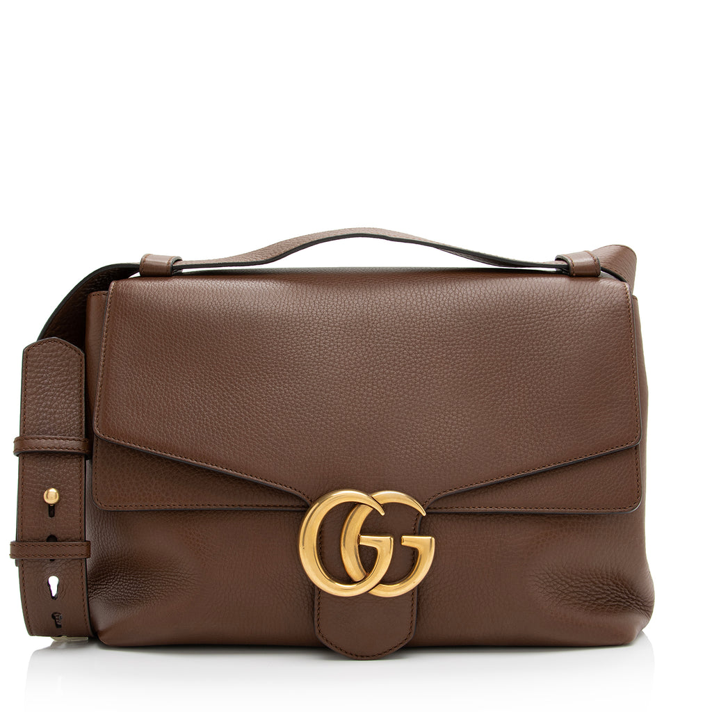 Gucci Leather GG Marmont Large Shoulder Bag (SHF-23096) – LuxeDH