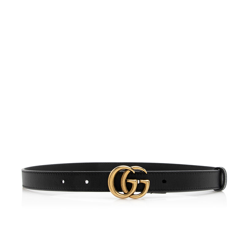 Gucci Leather GG Marmont Slim Belt - Size 26 / 65 (SHF-21034) – LuxeDH