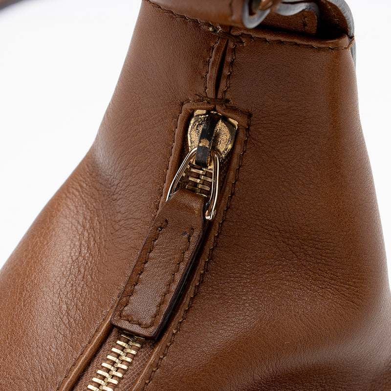 Gucci Leather Horsebit Medium Hobo (SHF-15327)