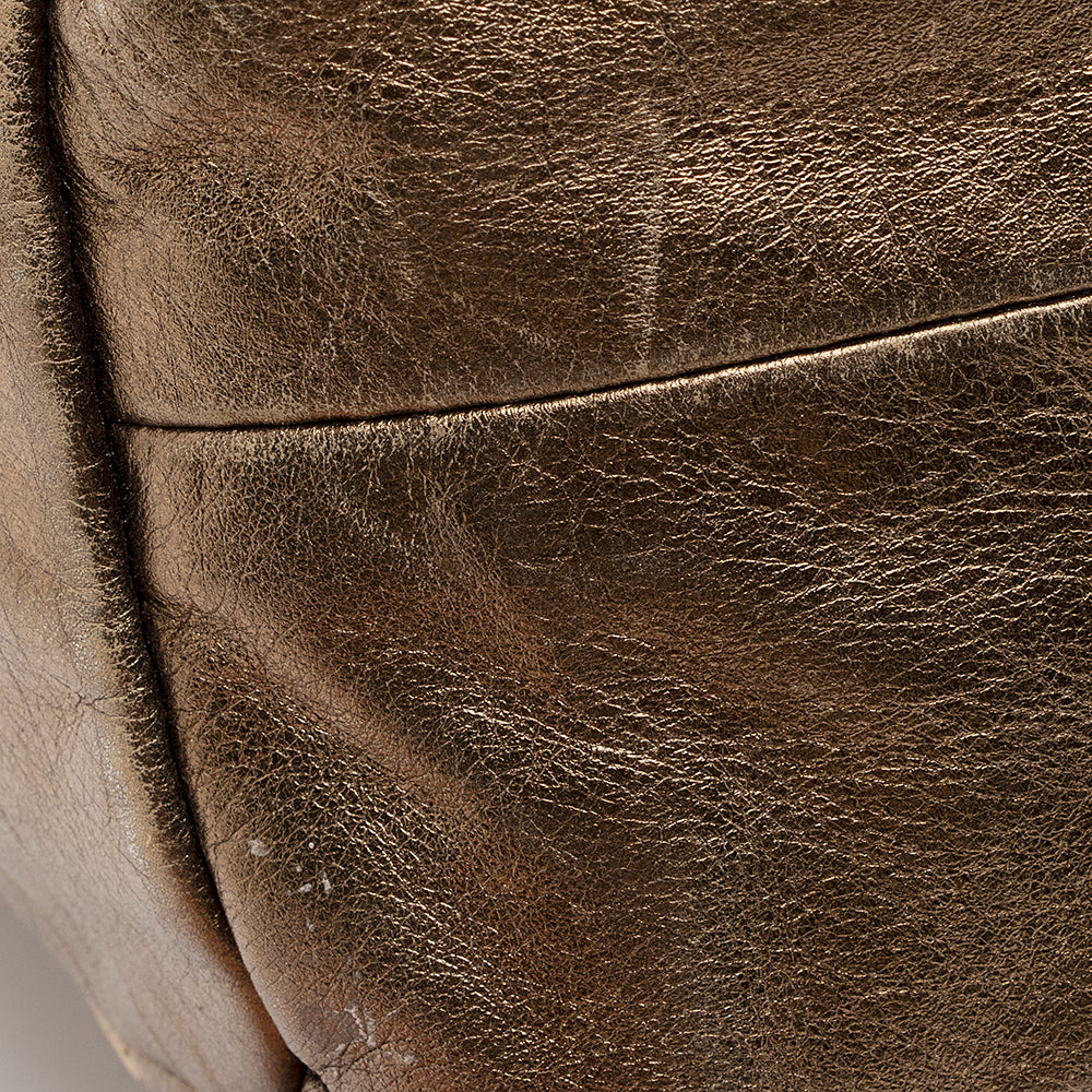 Gucci Metallic Leather Hysteria Satchel (SHF-20577)