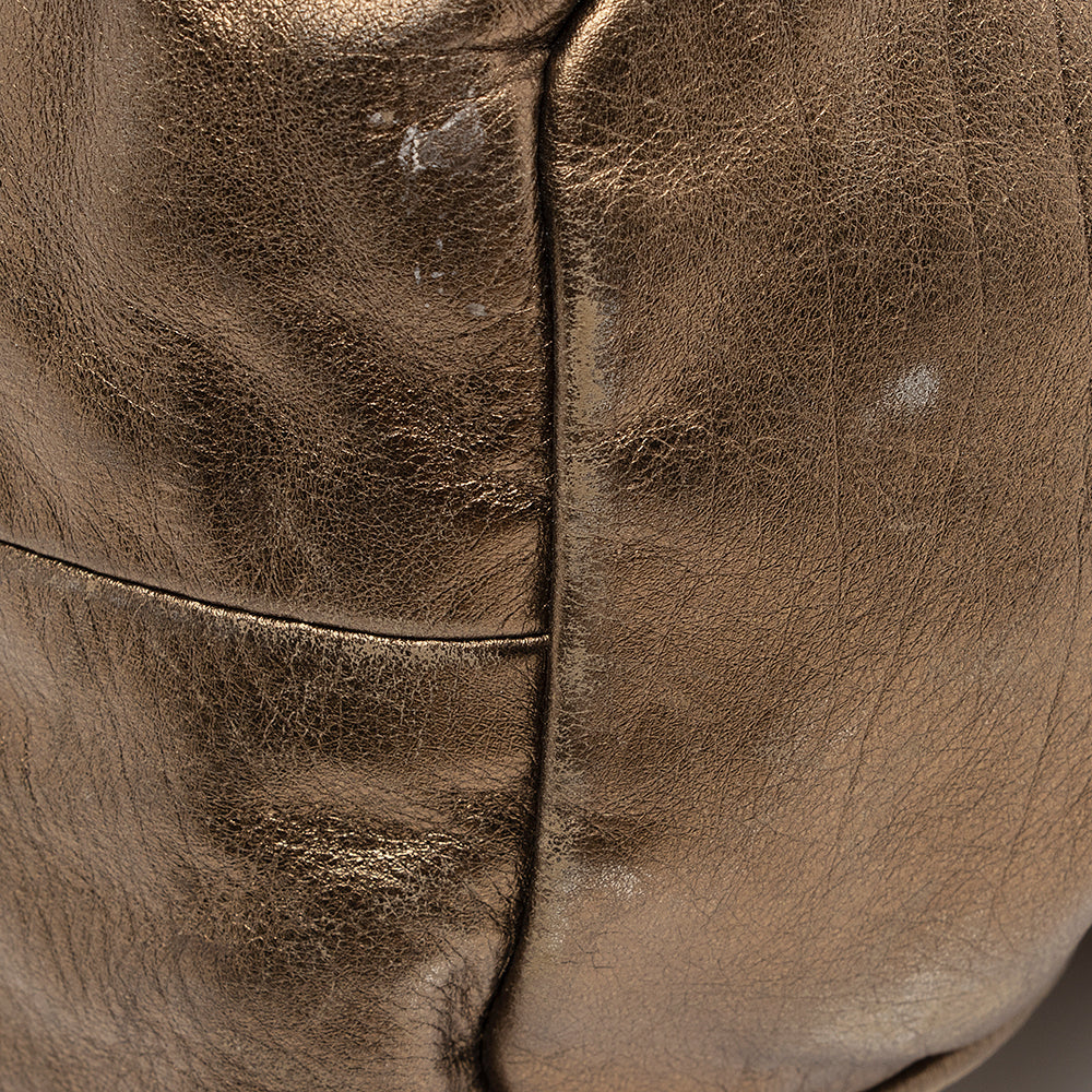 Gucci Metallic Leather Hysteria Satchel (SHF-20577)