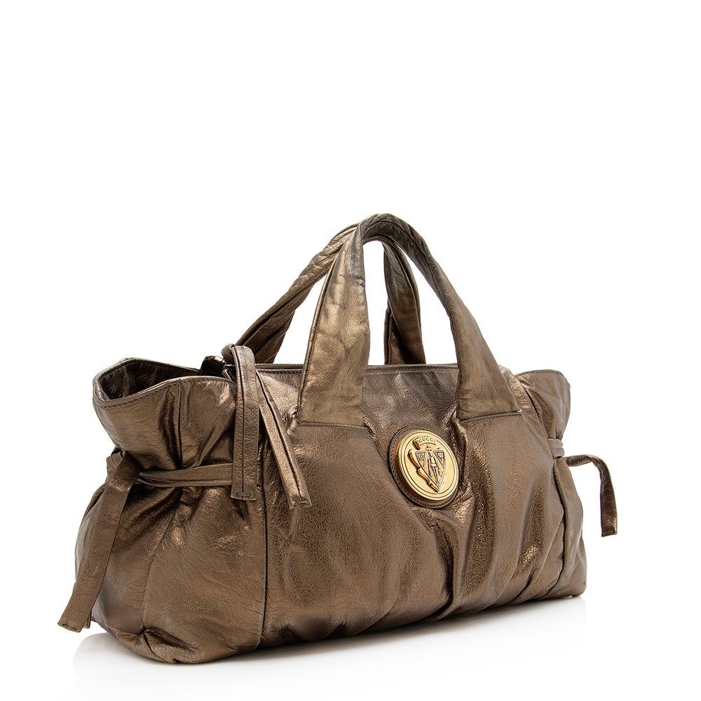 Gucci Metallic Leather Hysteria Satchel (SHF-20577)