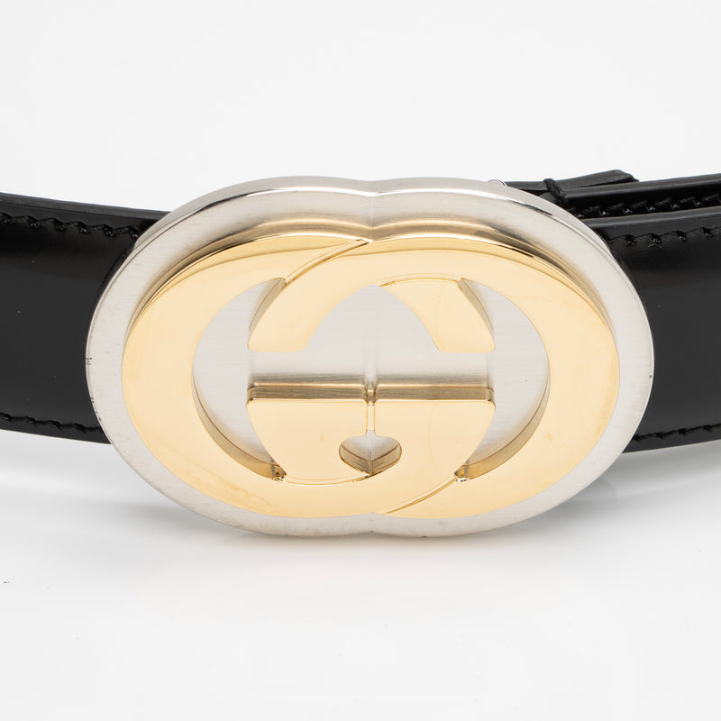 Gucci Leather Interlocking G Belt - Size 32 / 80 (SHF-23273)