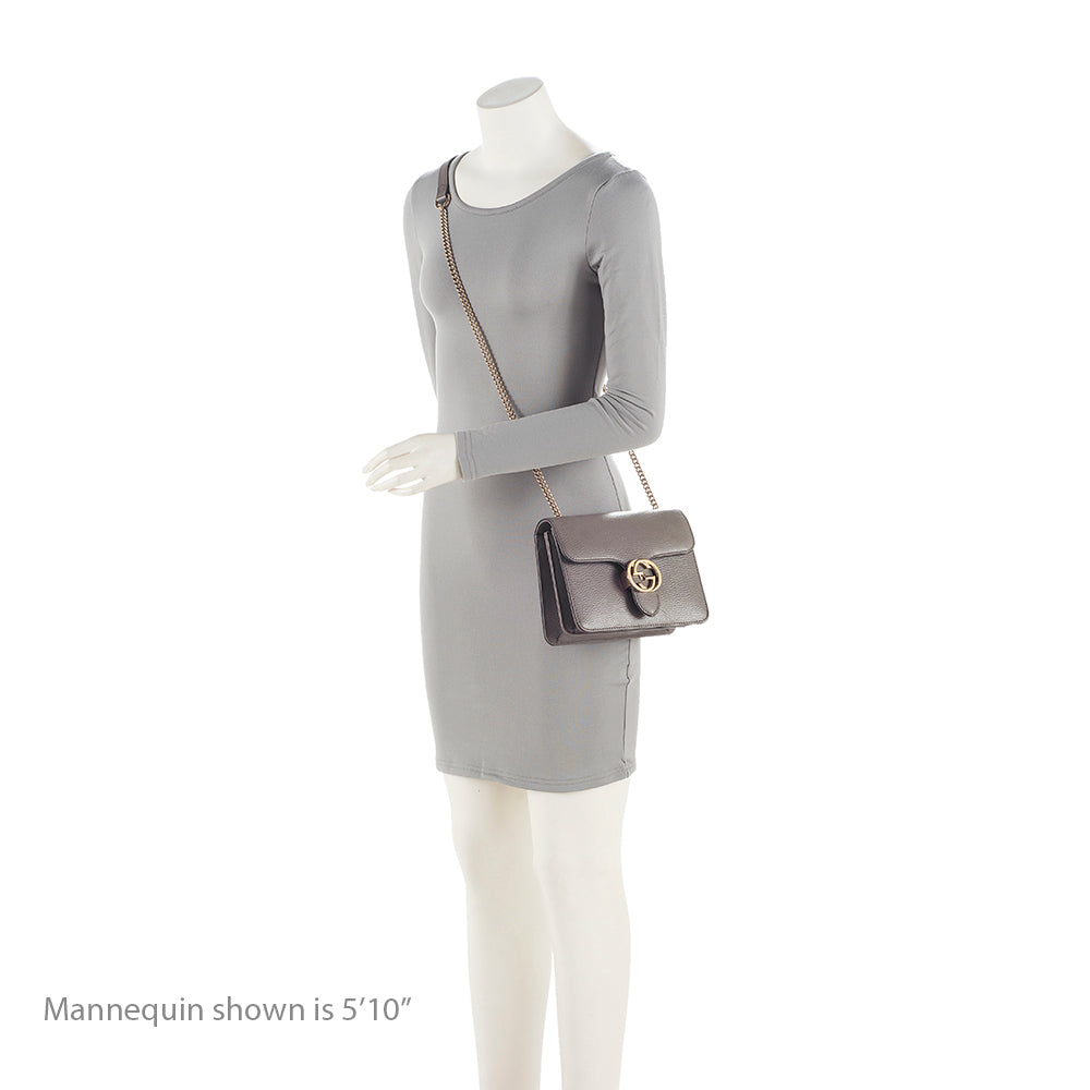 Gucci Leather Interlocking G Small Shoulder Bag (SHF-22527)