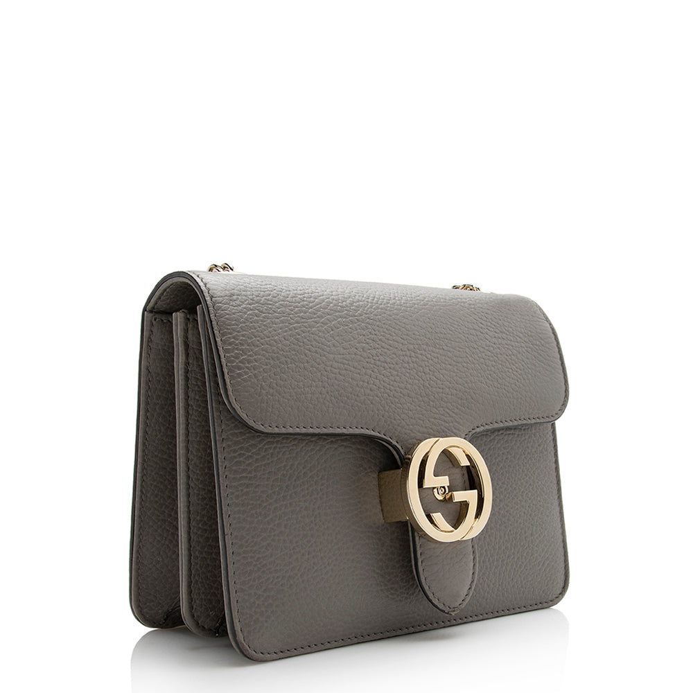 Gucci Leather Interlocking G Small Shoulder Bag (SHF-22527)
