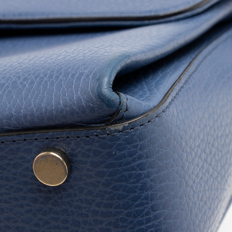 Gucci Leather Interlocking G Top Handle Shoulder Bag (SHF-15871)