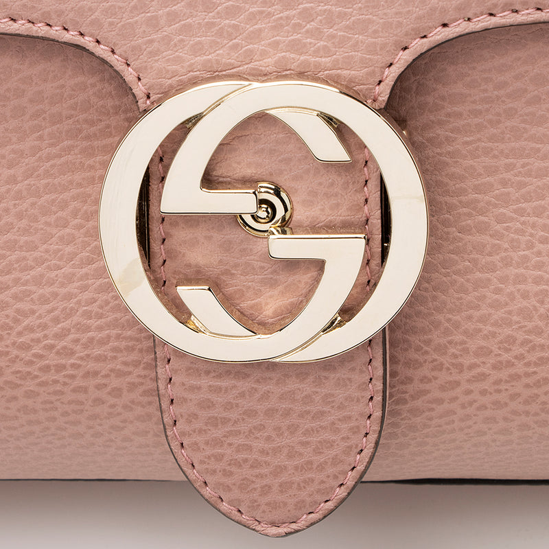 Gucci Leather Interlocking G Top Handle Small Shoulder Bag (SHF-21776) –  LuxeDH