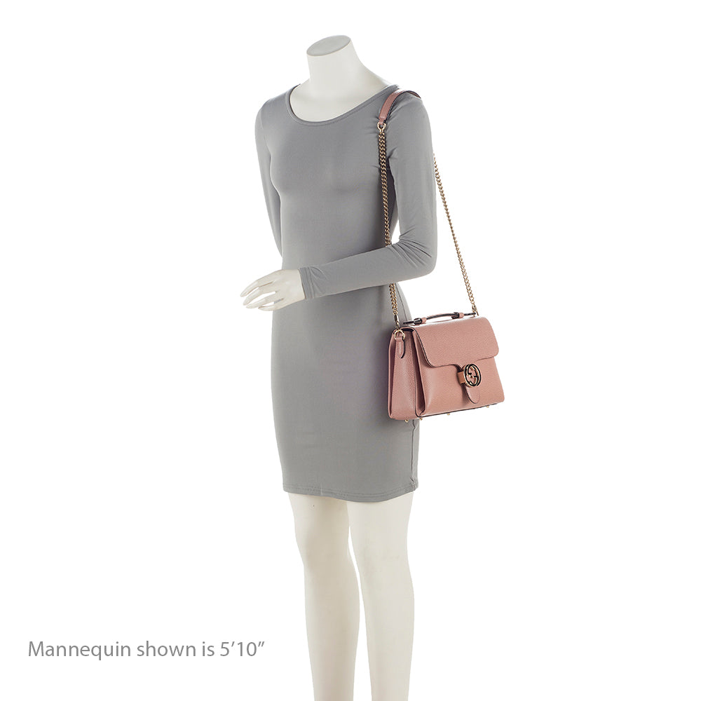 Gucci Leather Interlocking G Top Handle Small Shoulder Bag (SHF-21776)