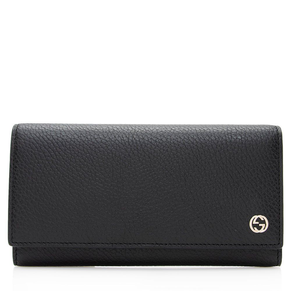 Gucci Leather Interlocking GG Long Wallet (SHF-20715)