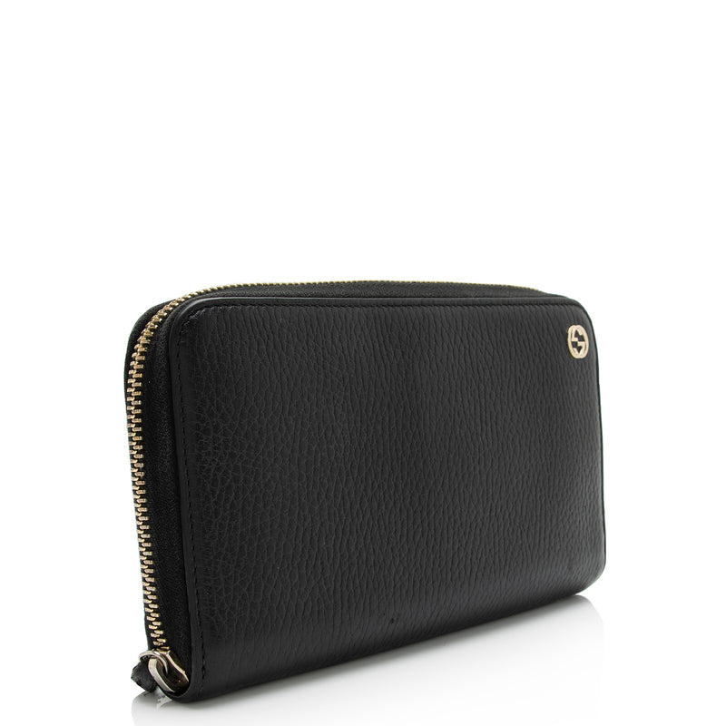 Gucci Leather Interlocking G Betty Zip Around Wallet (SHF-23831)