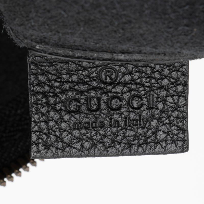 Gucci Leather Logo Zip Large Pouch (SHF-YffhN8)
