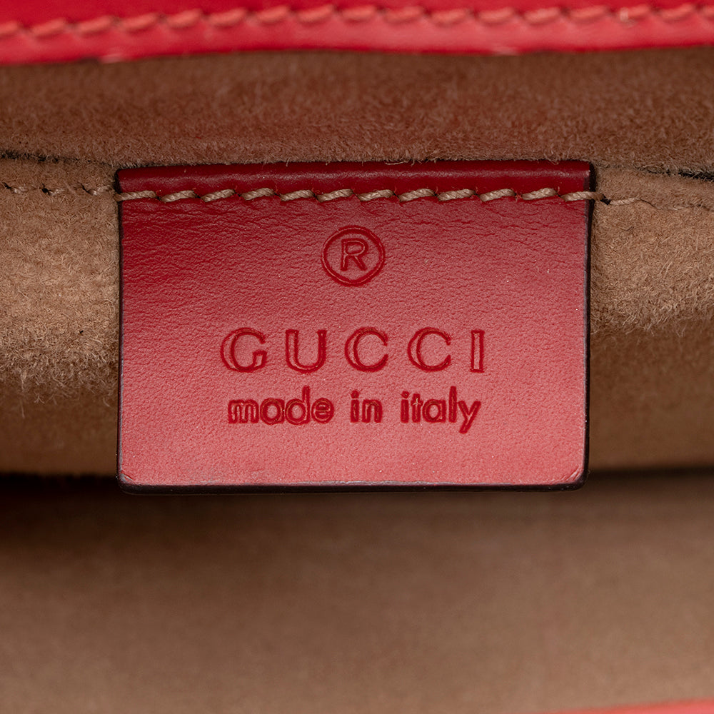 Gucci Leather Sylvie Mini Chain Bag (SHF-22529)