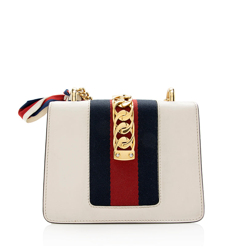 Gucci Leather Mini Sylvie Chain Bag (SHF-18448)