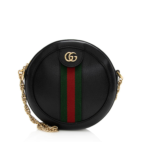 Gucci Leather Ophidia Round Mini Shoulder Bag (SHF-21339)