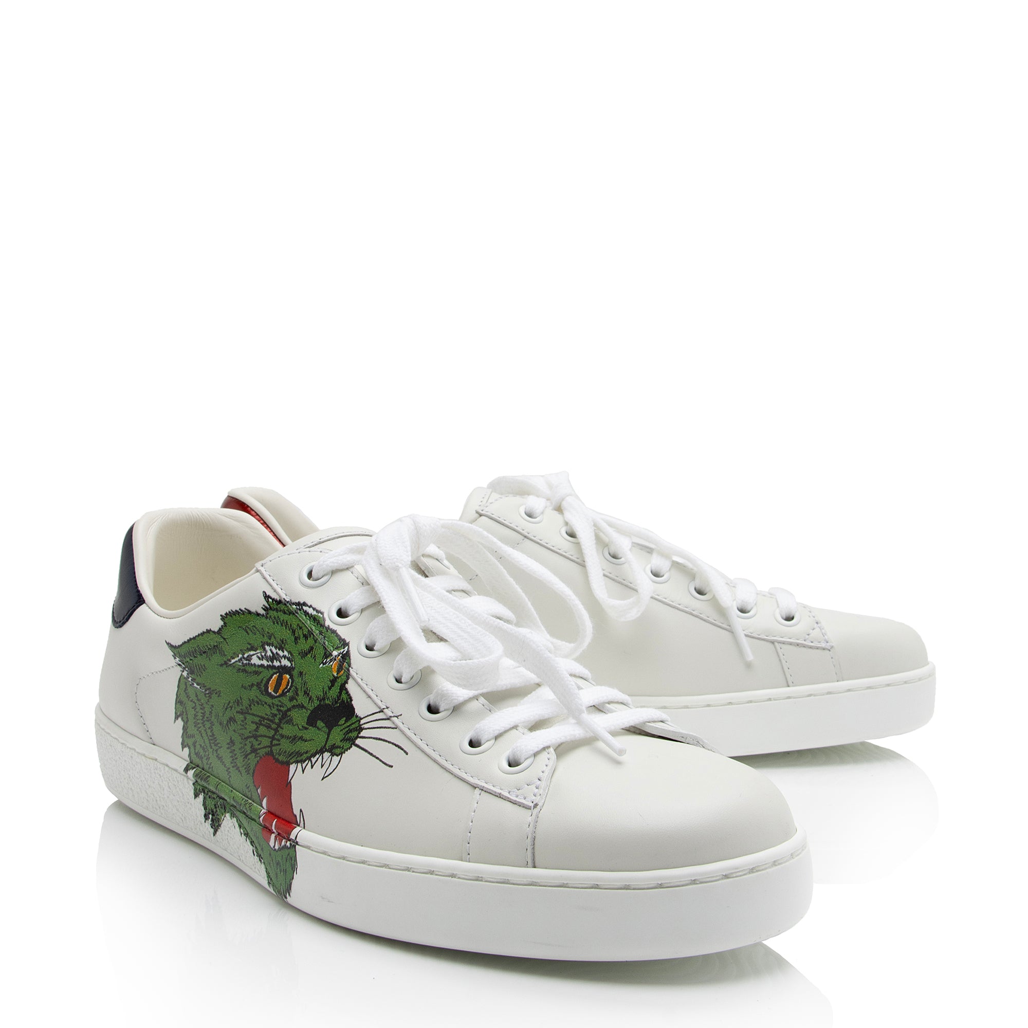 Gucci Leather Panther Ace Sneakers - Men's Size 7.5 / 37.5 (SHF-23326)