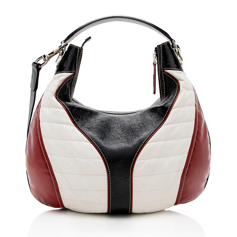 Gucci Leather Snow Glam Hobo (SHF-17803)