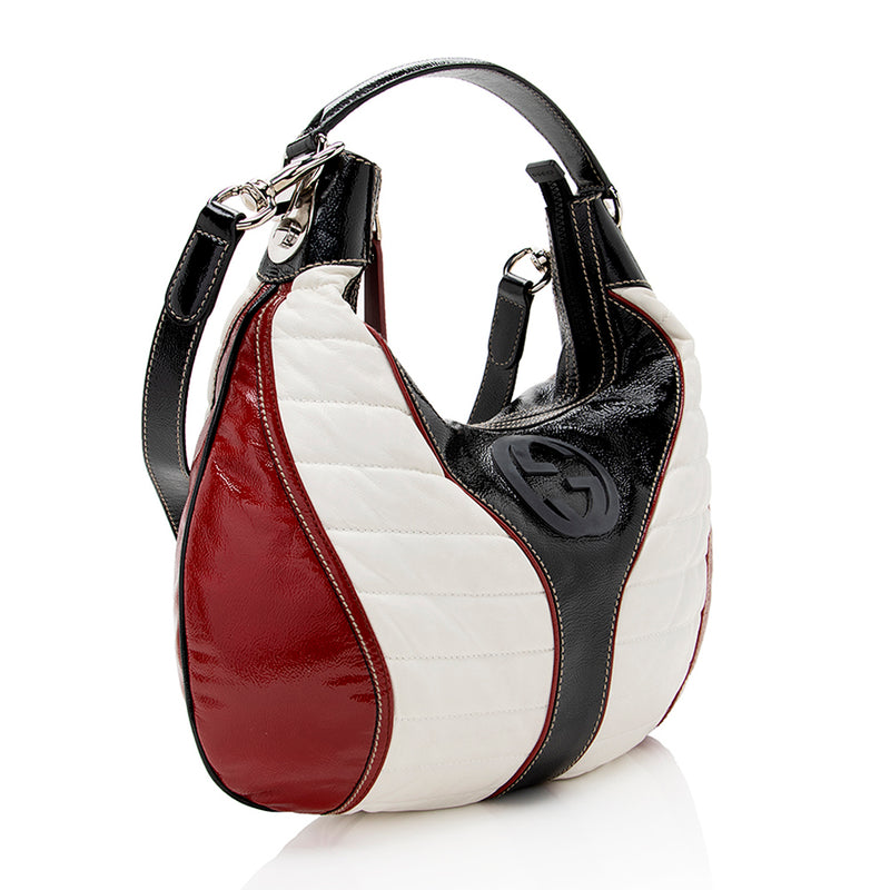 Gucci Leather Snow Glam Hobo (SHF-17803)