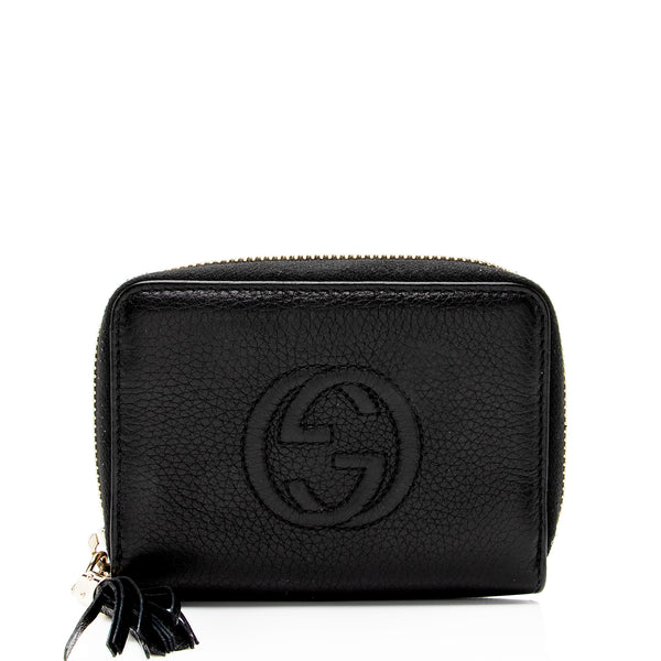 Gucci Leather Soho Compact Zip Around Wallet (SHF-VmdRHb)