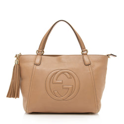 Gucci Leather Soho Top Handle Tote (SHF-16505)