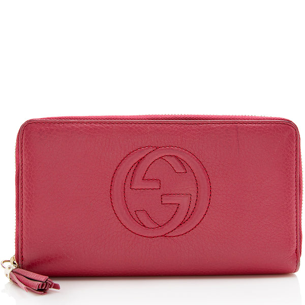 Gucci Leather Soho Zip Around Wallet (SHF-21318)