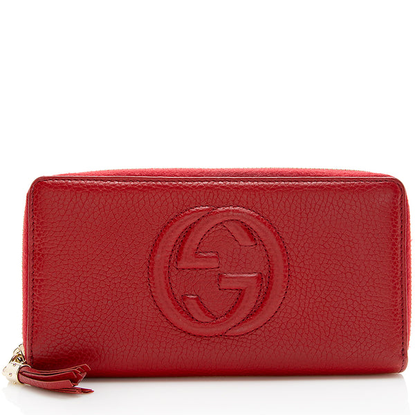 Gucci Leather Soho Zip Around Wallet (SHF-21324)