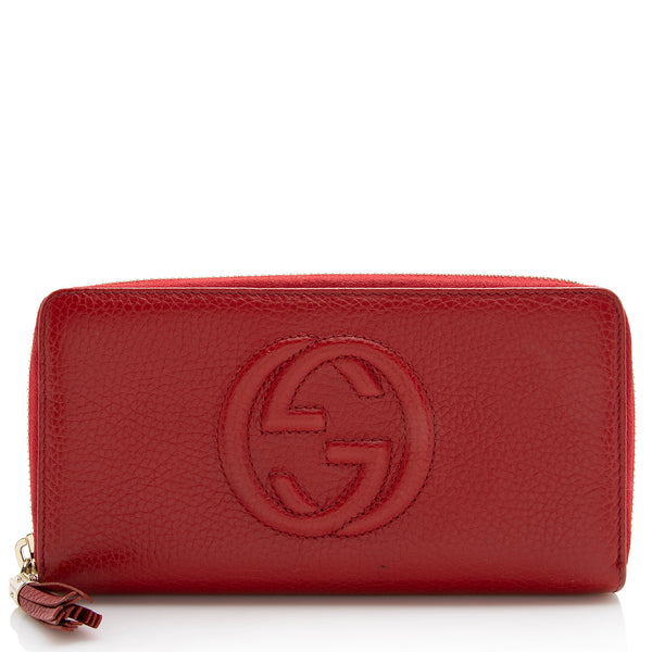 Gucci Leather Soho Zip Around Wallet (SHF-22236)