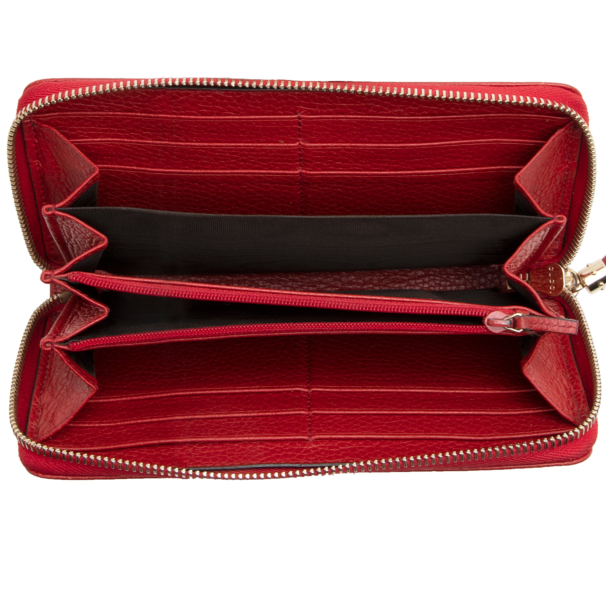 Gucci Leather Soho Zip Around Wallet (SHF-22236)