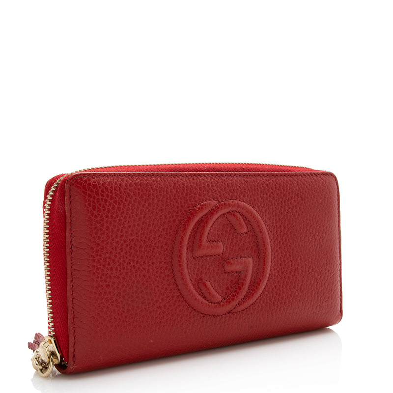 Gucci Leather Soho Zip Around Wallet (SHF-22236)