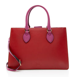 Gucci Leather Top Handle Tote (SHF-15454)