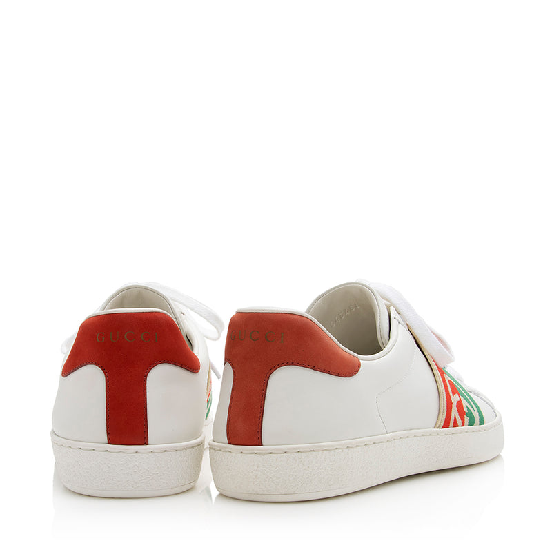 Gucci Leather Web GG Ace Sneakers - Size 10 / 40.5 (SHF-20888)