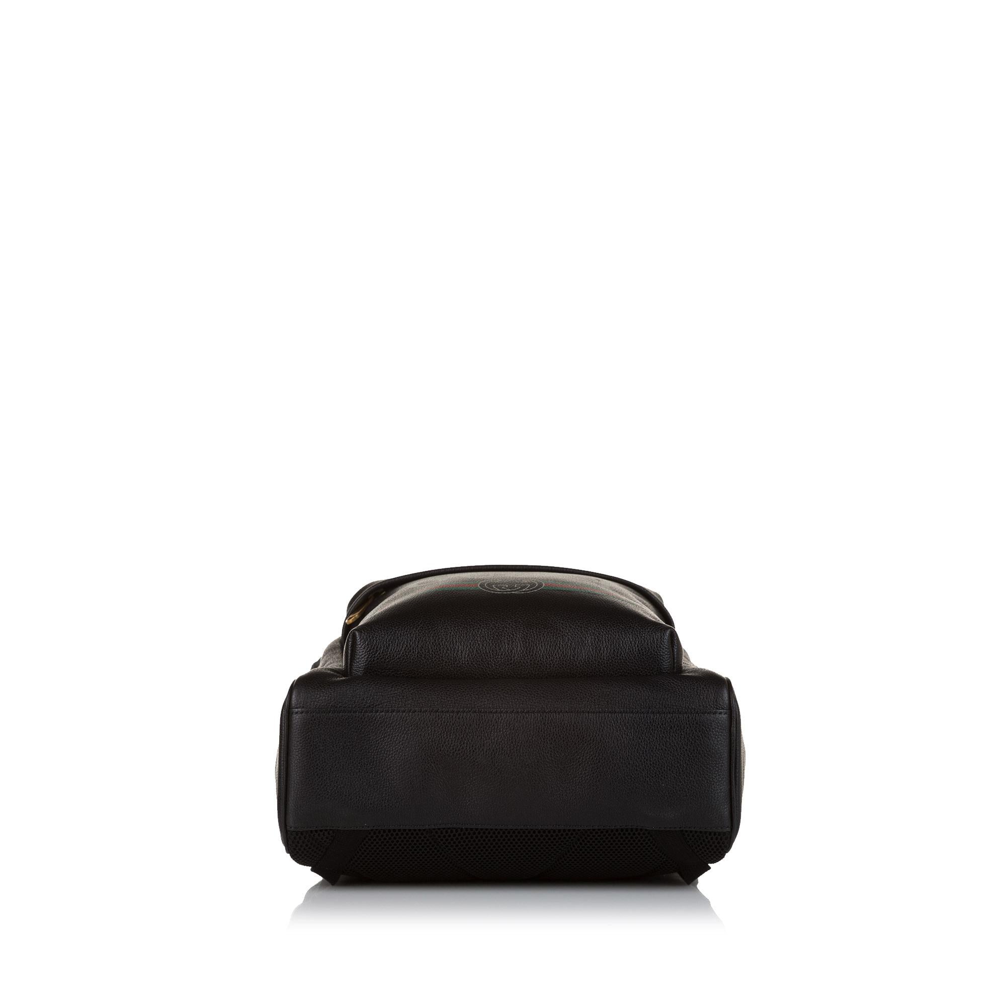 Gucci Logo Leather Leather Backpack (SHG-34609)