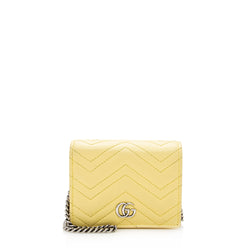 Gucci Matelasse GG Marmont Card Case Wallet on Chain (SHF-20806) – LuxeDH
