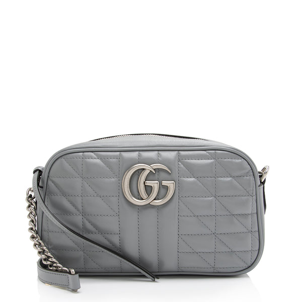Gucci Matelasse Leather Aria GG Marmont Small Shoulder Bag (SHF-ftU2zH)