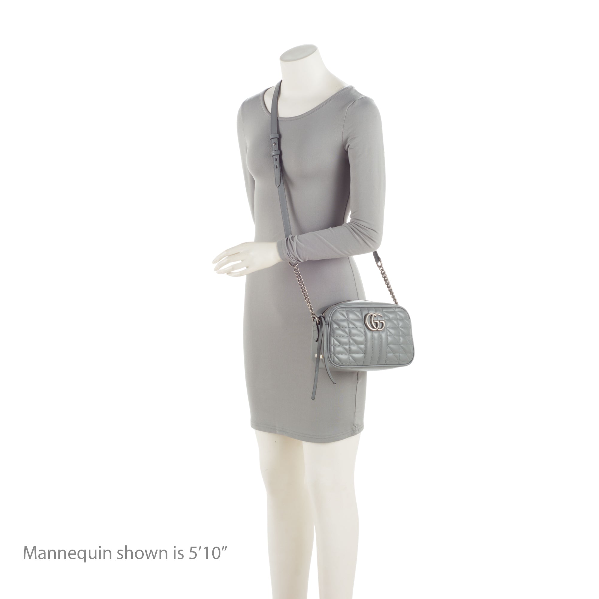 Gucci Matelasse Leather Aria GG Marmont Small Shoulder Bag (SHF-ftU2zH)