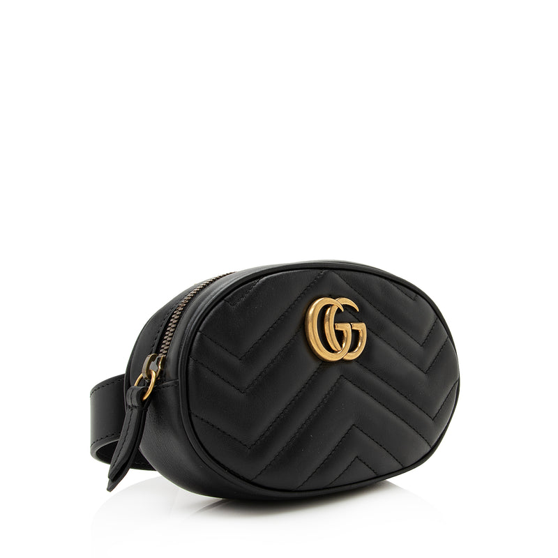 Gucci Matelasse Leather GG Marmont Belt Bag - Size 34 / 85 (SHF-22688) –