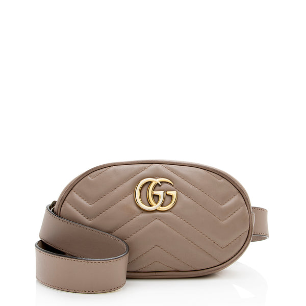 Gucci Matelasse Leather GG Marmont Belt Bag - Size 95 (SHF-17440)