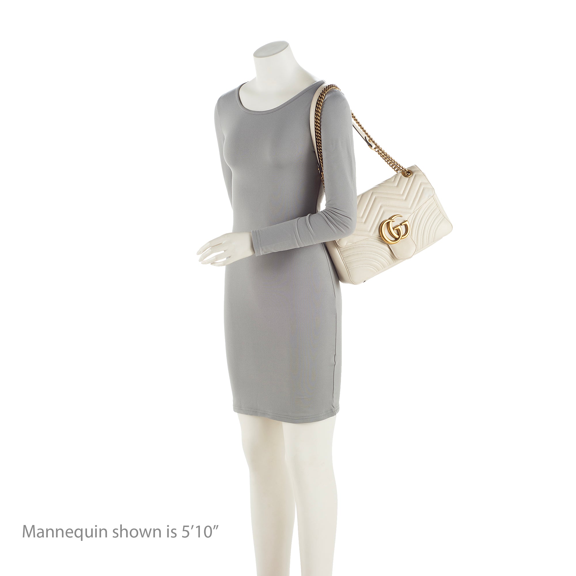 Gucci Matelasse Leather GG Marmont Medium Shoulder Bag (SHF-22422)