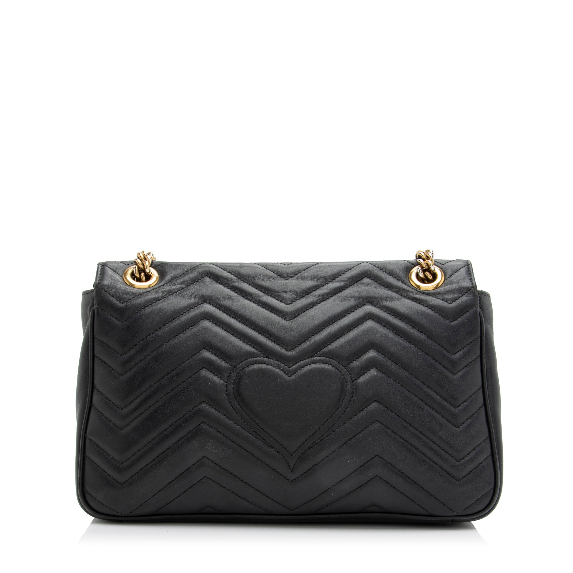 Gucci Matelasse Leather GG Marmont Medium Shoulder Bag (SHF-23834)