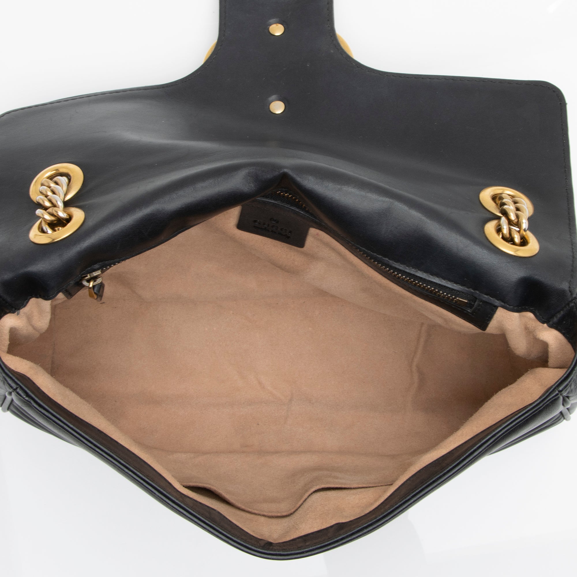 Gucci Matelasse Leather GG Marmont Medium Shoulder Bag (SHF-23834)