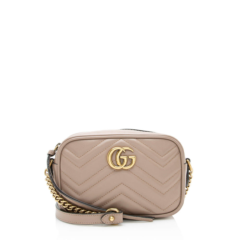 Gucci Matelasse Leather GG Marmont Mini Bag (SHF-22037)