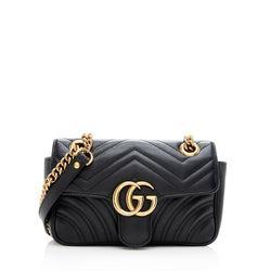 Gucci Matelasse Leather GG Marmont Mini Shoulder Bag (SHF-18748)