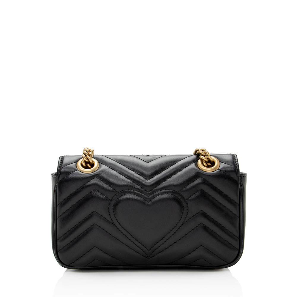 Gucci Matelasse Leather GG Marmont Mini Shoulder Bag (SHF-22106)